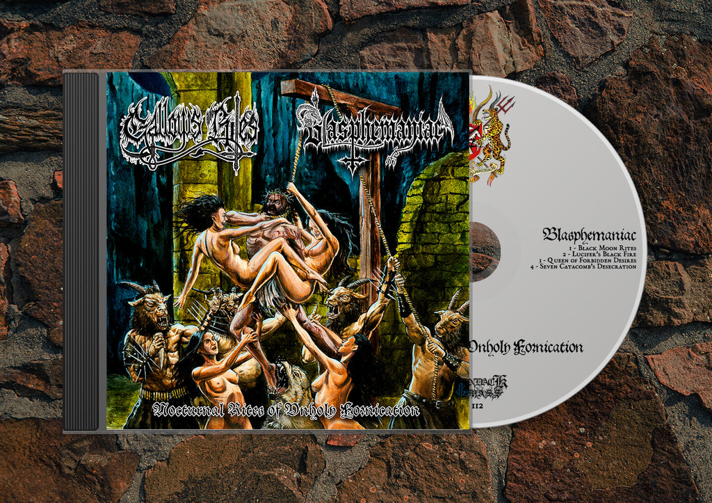 Gallows Rites / Blasphemaniac - Nocturnal Rites of Unholy Fornication CD ABM-112