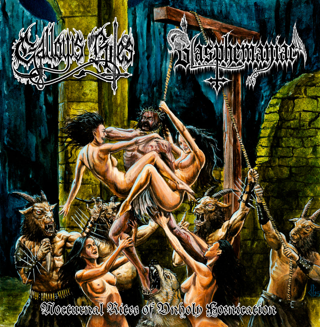 Gallows Rites / Blasphemaniac - Nocturnal Rites of Unholy Fornication CD ABM-112